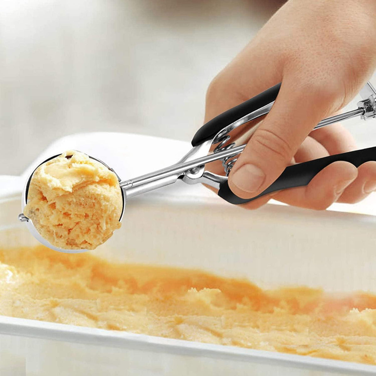 Eislöffel Aus Edelstahl 22*5cm mit Auswurf-Funktion