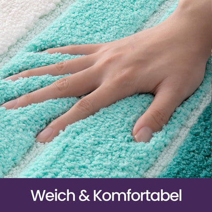 Rutschfeste Badematte 60x110 cm - Saugfähig & Weich, Grün