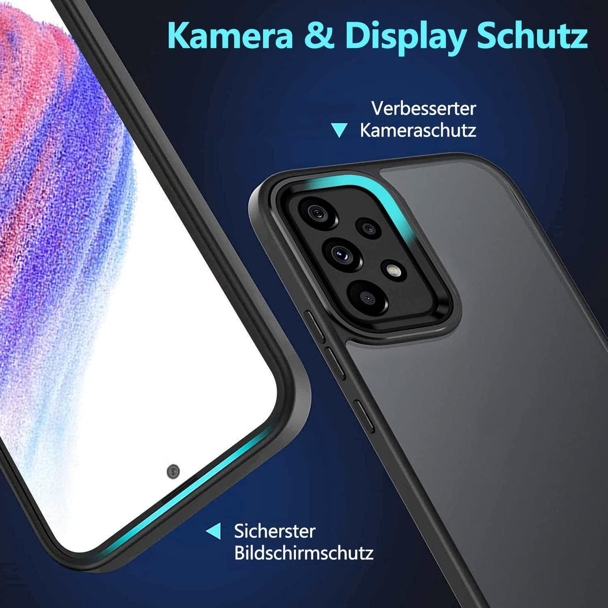 Handyhülle Samsung Galaxy A33 5G Matt Transluzent Schwarz