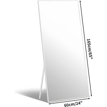 Ganzkörperspiegel Weiß 165x60cm – Stand- & Wandspiegel