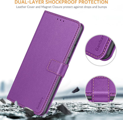 Samsung Galaxy A14 4G/5G Handyhülle Magnetverschluss Standfunktion Violett