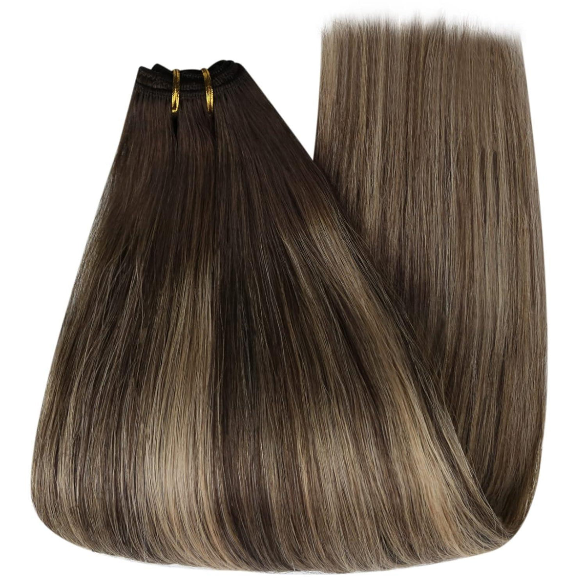 Echthaar Tressen Dunkelbraun 50 cm – Remy Weft Extensions