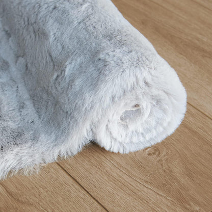 Flauschiger Teppich Grau 120x180 cm – Waschbar & Weich
