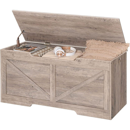 Truhe mit Stauraum & Sitzbank 110cm Grège