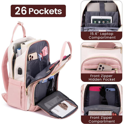 LOVEVOOK Damen Laptop Rucksack 15.6 Zoll Wasserdicht