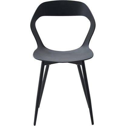 Moderner Esszimmerstuhl 6er-Set Schwarz – Skandinavischer Designstuhl