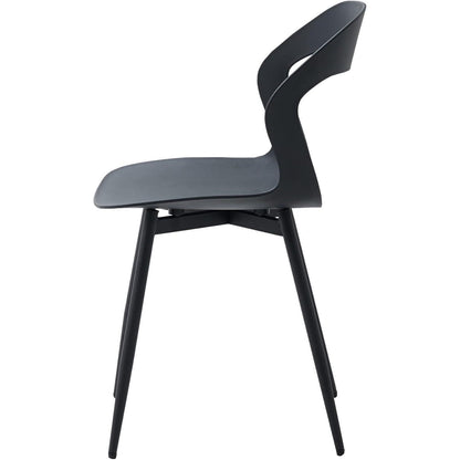 Moderner Esszimmerstuhl 6er-Set Schwarz – Skandinavischer Designstuhl