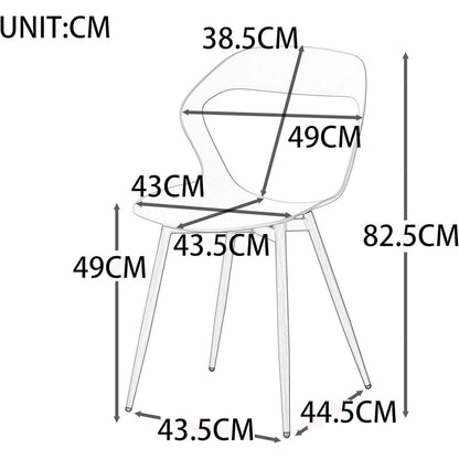 Moderner Esszimmerstuhl Set (8x) – Skandinavisch, Schwarz & Natürliche Farbe