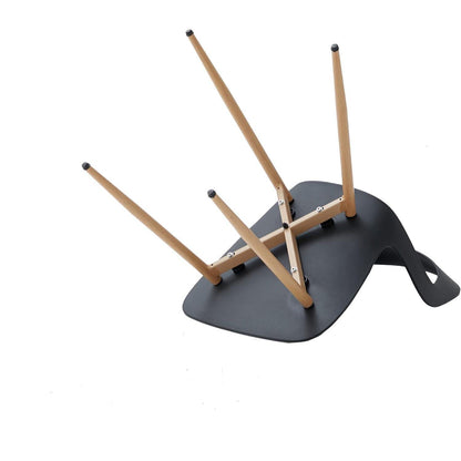 Moderner Esszimmerstuhl Set (8x) – Skandinavisch, Schwarz & Natürliche Farbe