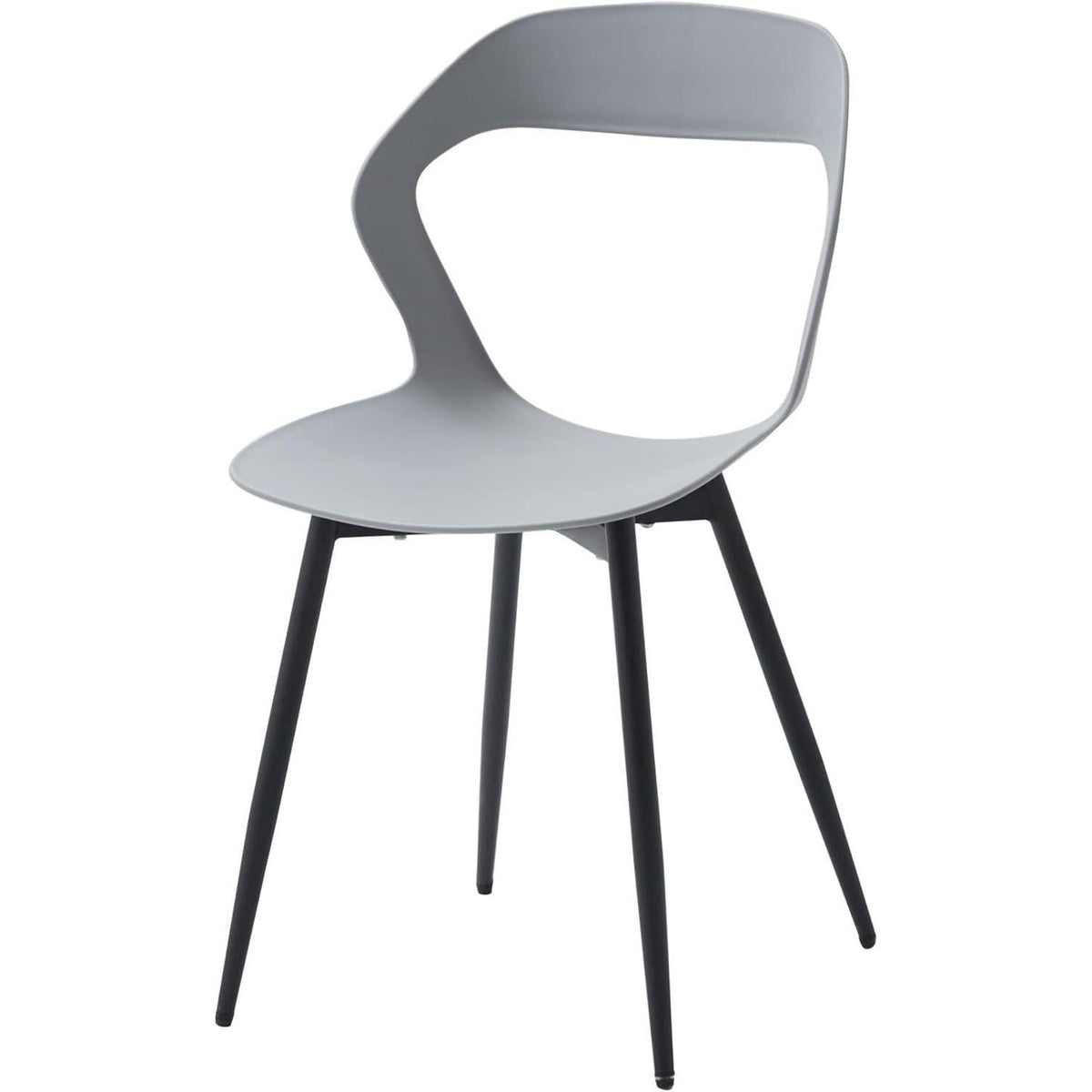 Moderner Esszimmerstuhl Set (8x) – Grau & Schwarz, Skandi-Design