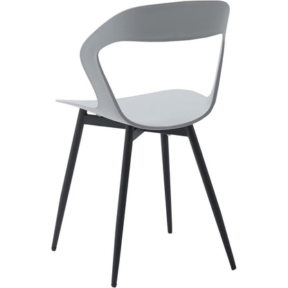 Moderner Esszimmerstuhl Set (8x) – Grau & Schwarz, Skandi-Design