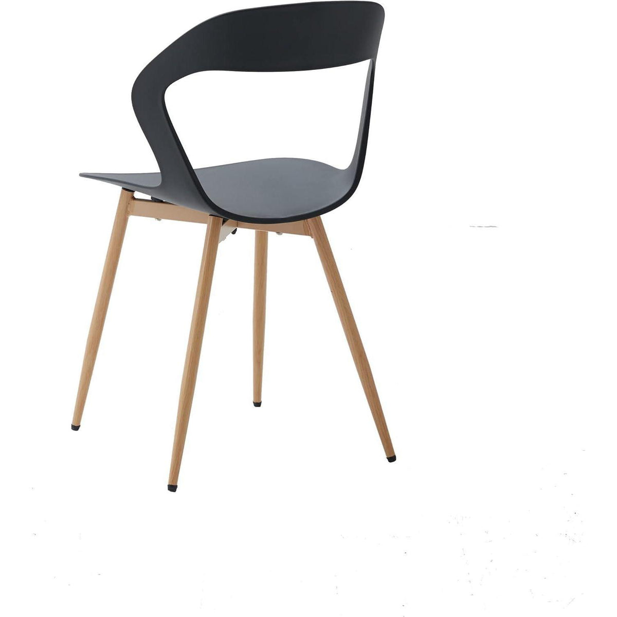 Moderner Esszimmerstuhl 6er-Set Schwarz & Natürliche Farbe