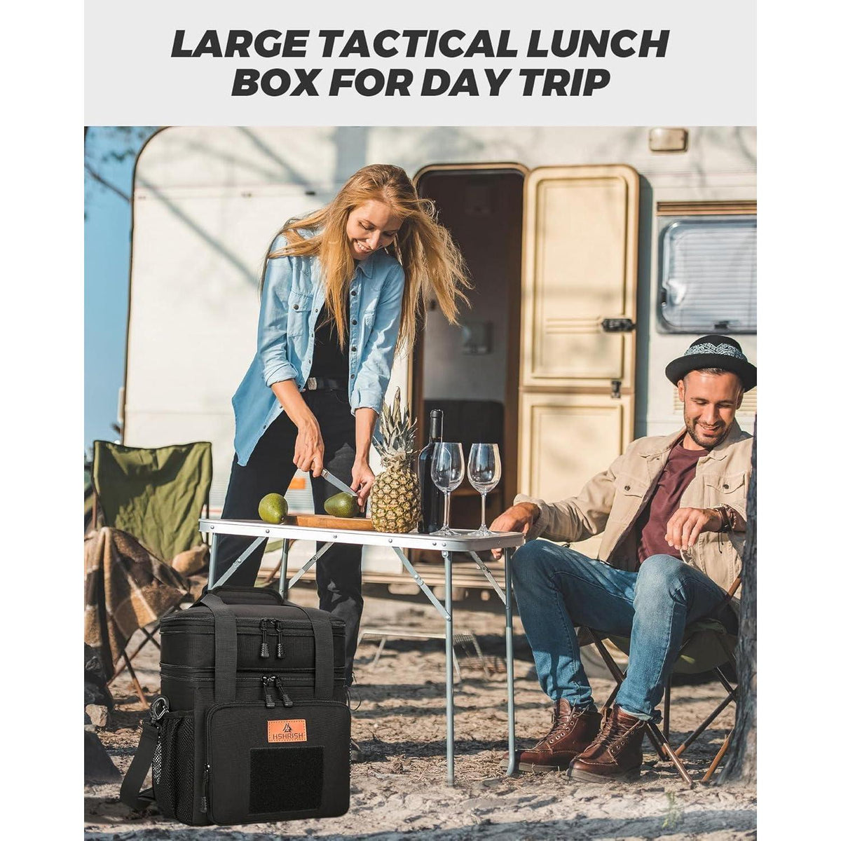 Taktische Lunchtasche, isoliert & wasserdicht, 22L Schwarz