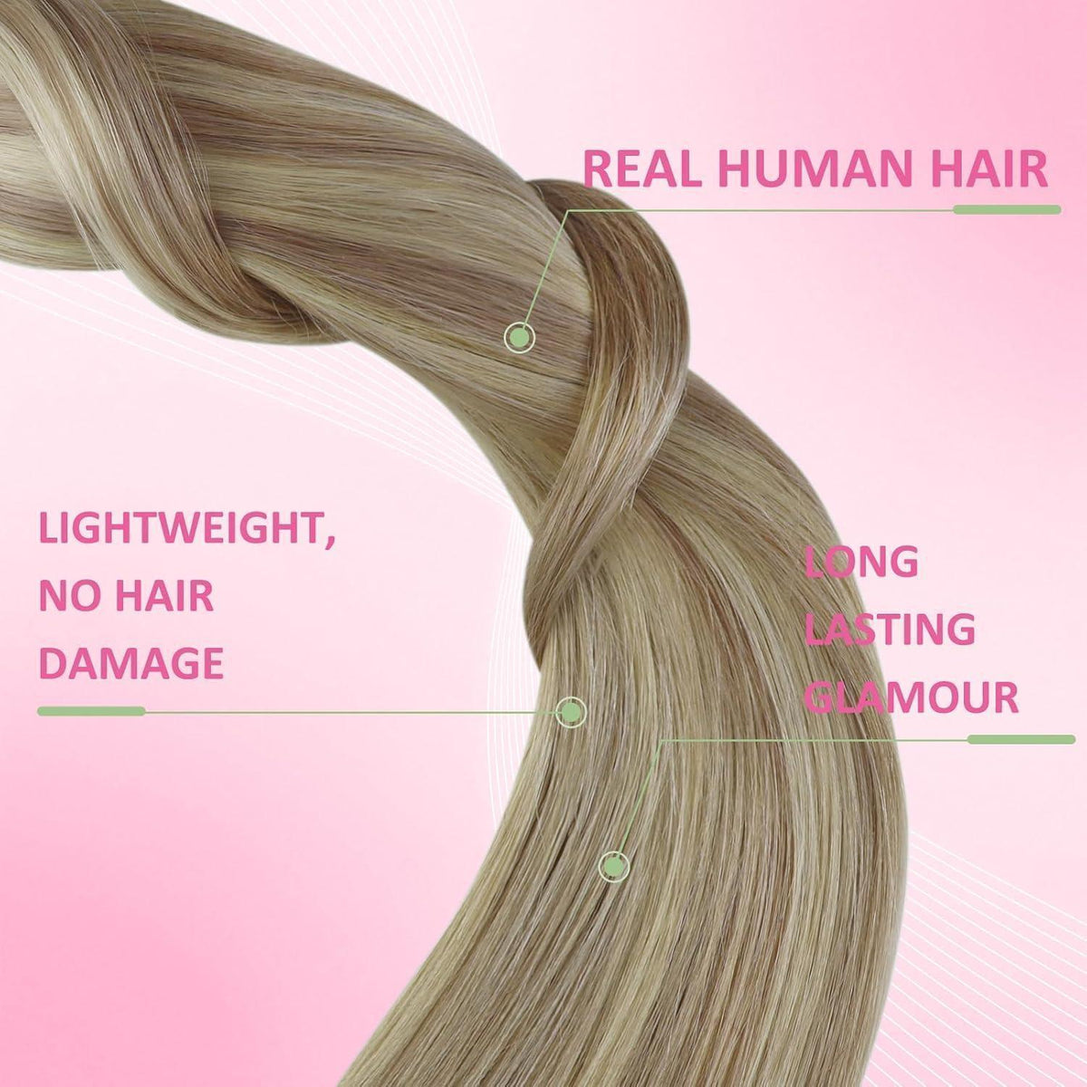 Blond Tape Extensions Echthaar 60 cm – Remy Haare Gerade