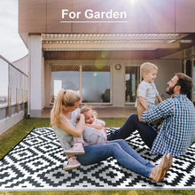 CHOSHOME Balkon Teppich 120x180cm Schwarz UV Beständig