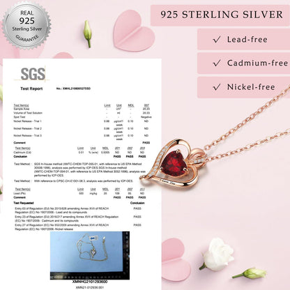 Silber Herz Kette Damen "I love you" Gravur & Geburtsstein