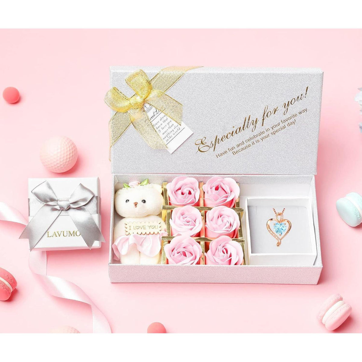 Silber Herz Kette Damen "I love you" Gravur & Geburtsstein