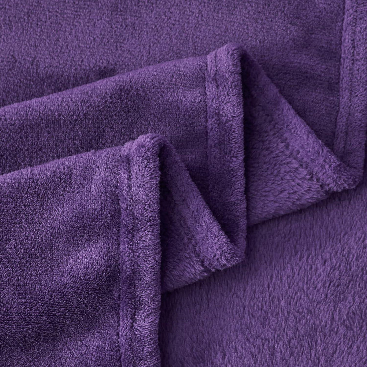 Kuscheldecke Flauschig Violett 130x150 cm Weiche Fleecedecke für Sofa