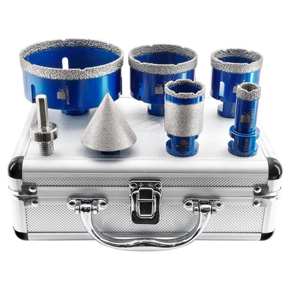 Diamantbohrer Set für Winkelschleifer - 20-100mm & 50mm Fasenbohrer