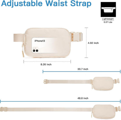 Telena Bauchtasche Gürteltasche Sport Hüfttasche Crossbody Beige
