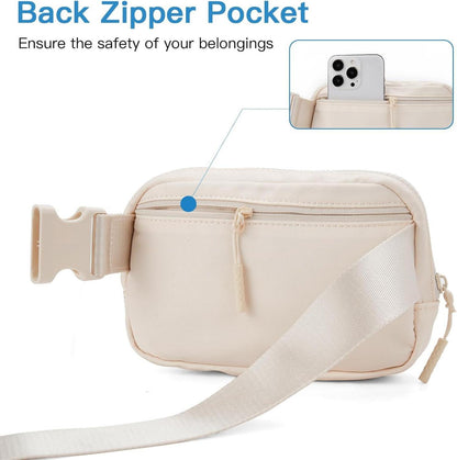 Telena Bauchtasche Damen Herren Sportmode Hüfttasche Beige