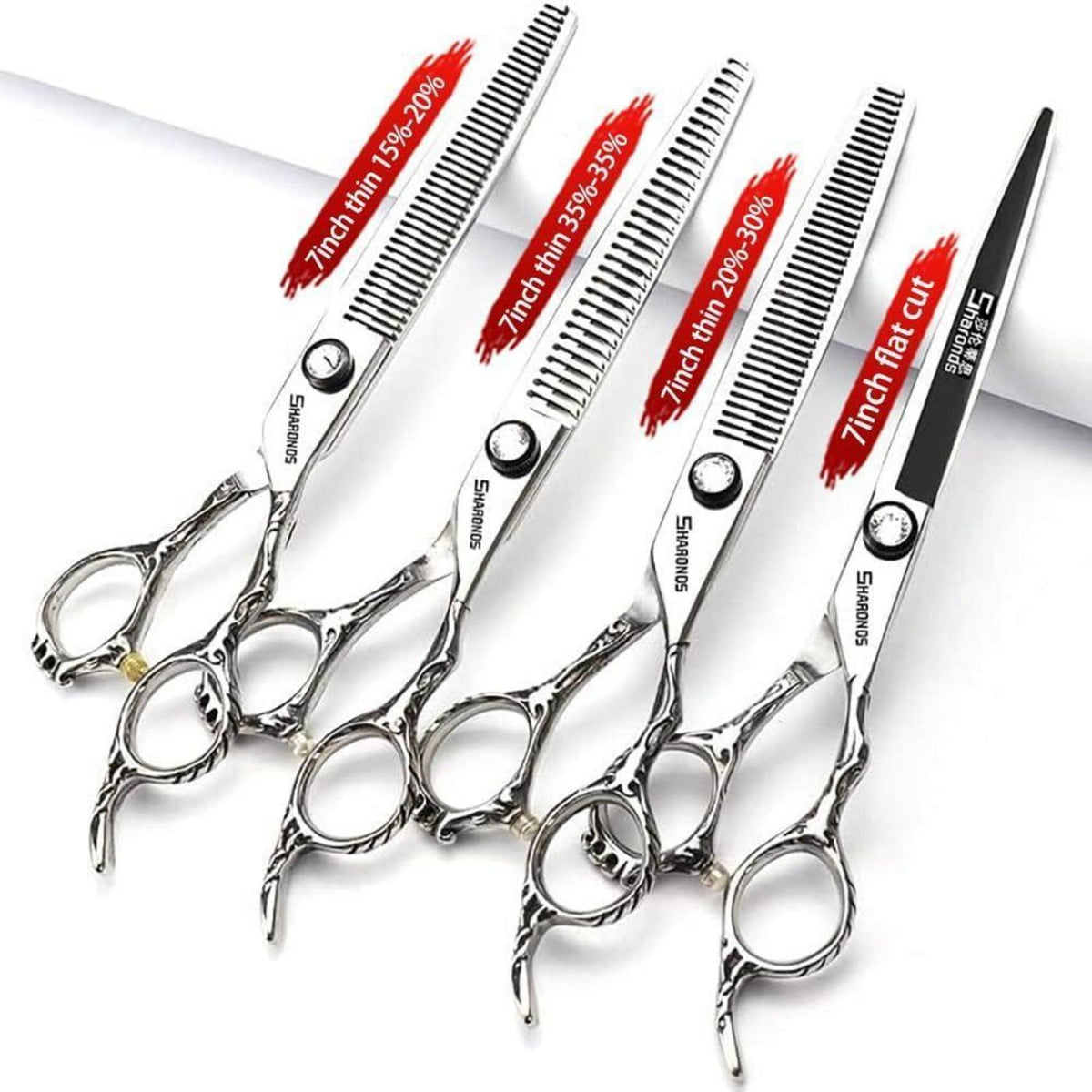 7 Zoll Friseurschere 440C Stahl Set – Professionelle Haarschneideschere