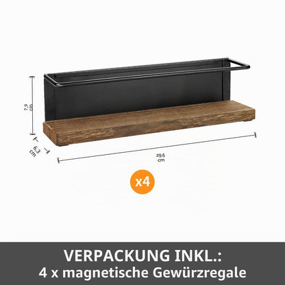 Magnetisches Gewürzregal 4er-Set – Platzsparende Küche