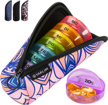 Pillendose 7 Tage Tablettenbox 14 Fächer Reise Organizer Vitamin