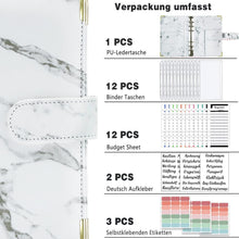 A6 Budget Planner Deutsch Geld Organizer 12 Binder Taschen