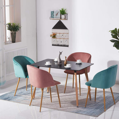 Skandinavischer Esstisch 110x70cm – MDF Tischplatte, Buchenholz