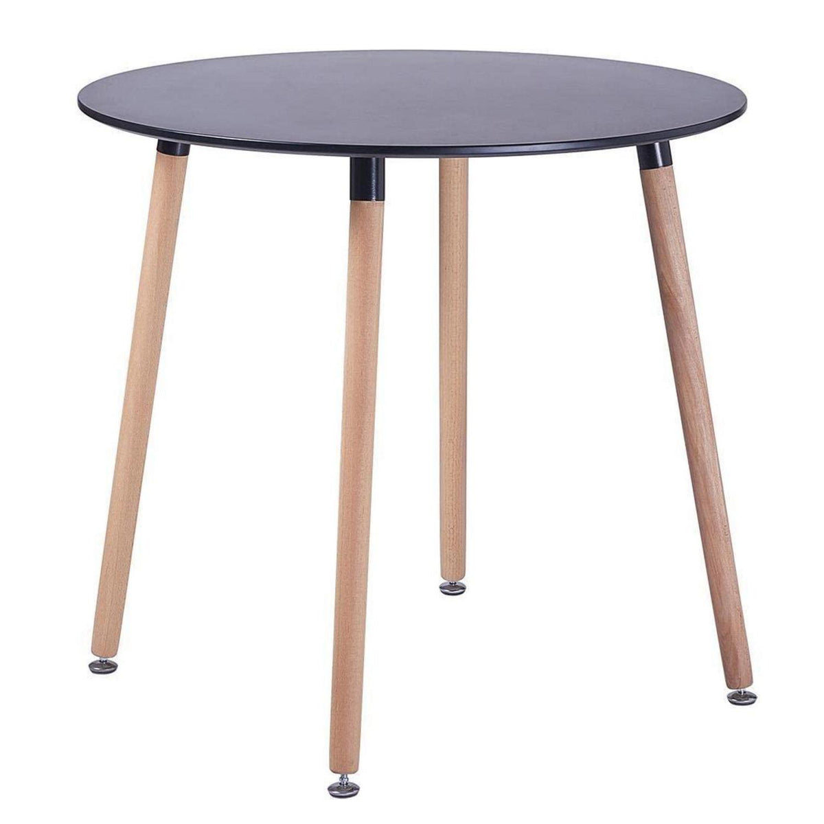 Moderner Rund Esstisch | Küchentisch 80x80cm Schwarz MDF