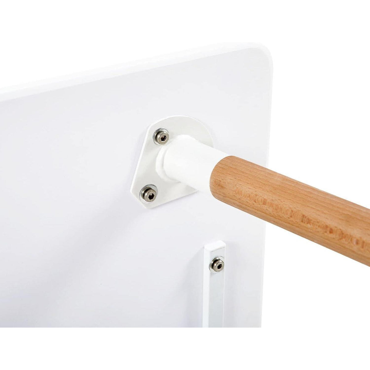 Skandinavischer Esstisch 110x70cm – Weißer Küchentisch aus MDF & Buche