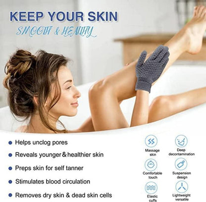 Peeling-Handschuhe 12 Stück Körperpeeling Schwamm Luffa