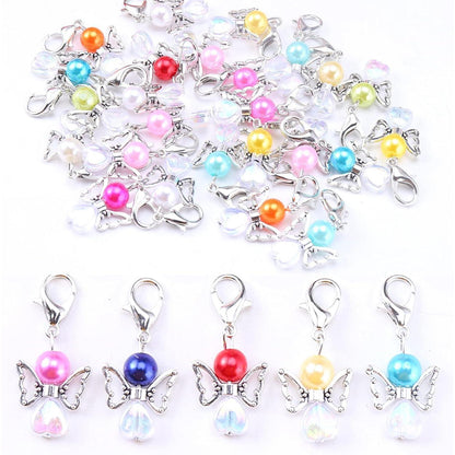 30x Schutzengel Schlüsselanhänger für DIY Schmuck & Geschenke