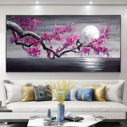 Diamant Painting XXL Lila Blume - Vollbild DIY Set 150x60cm