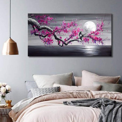 Diamant Painting XXL Lila Blume - Vollbild DIY Set 150x60cm