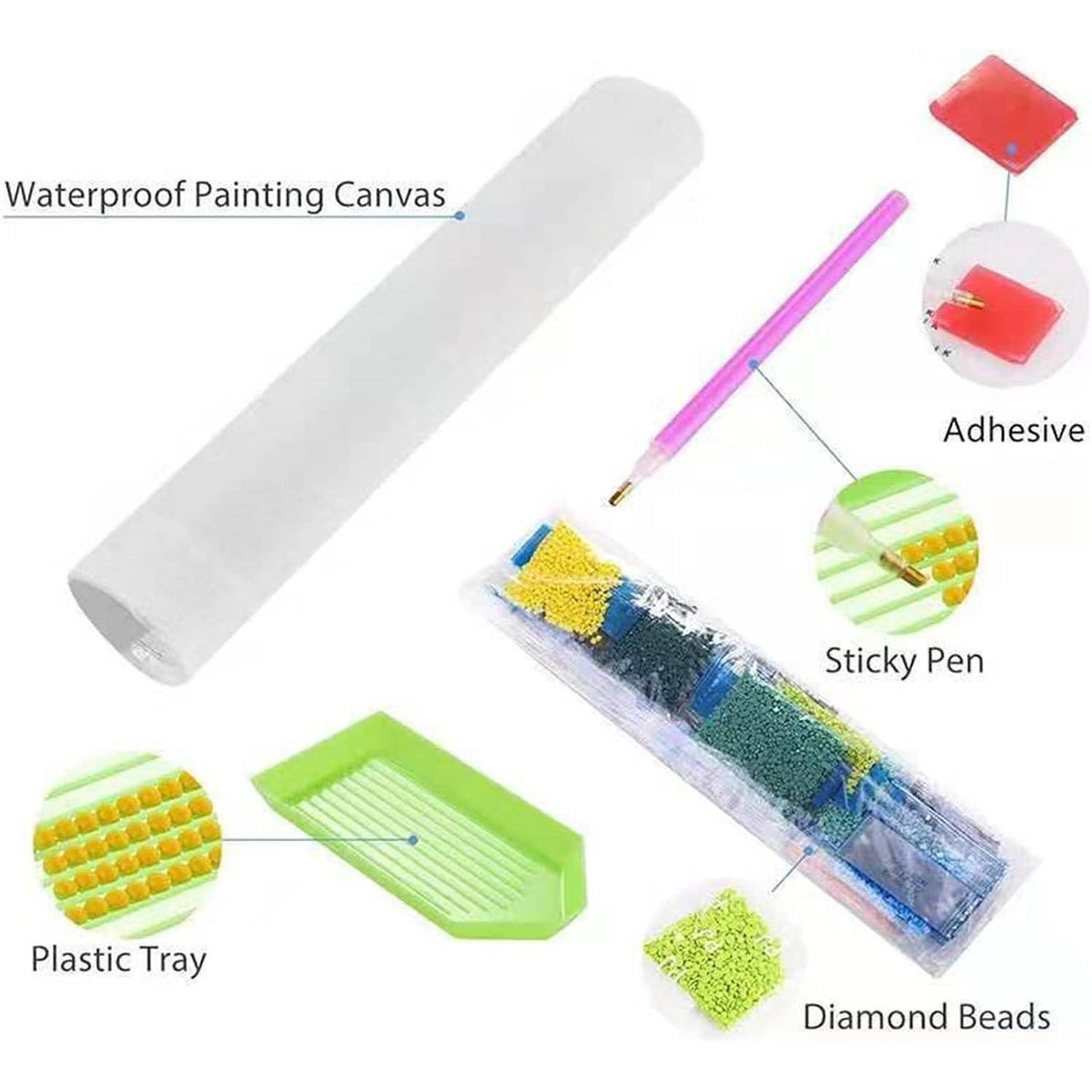 Diamant Painting XXL Lila Blume - Vollbild DIY Set 150x60cm