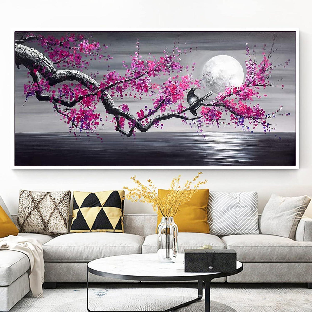 Diamant Painting XXL Lila Blume - Vollbild DIY Set 180x70cm