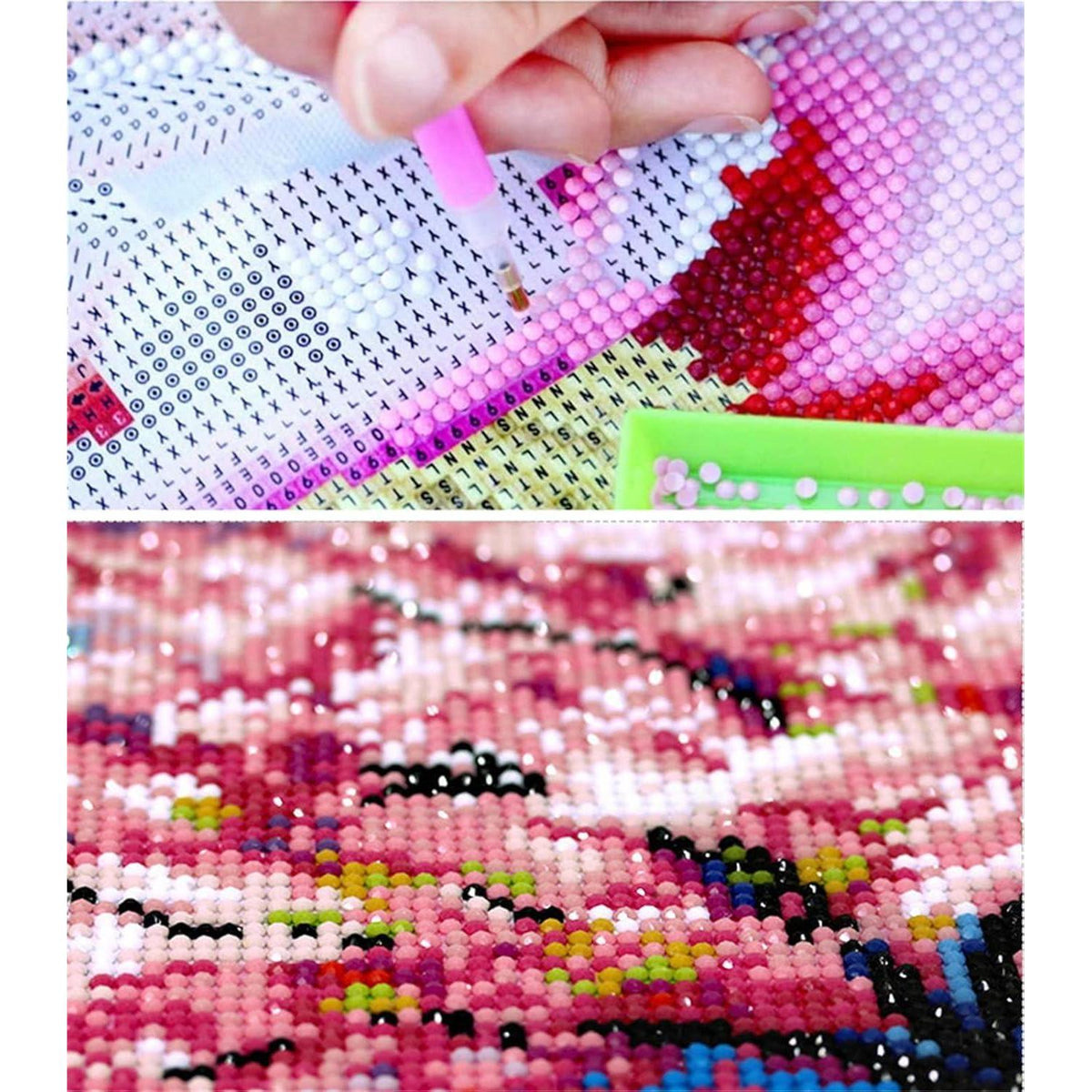 Diamant Painting XXL Lila Blume - Vollbild DIY Set 180x70cm