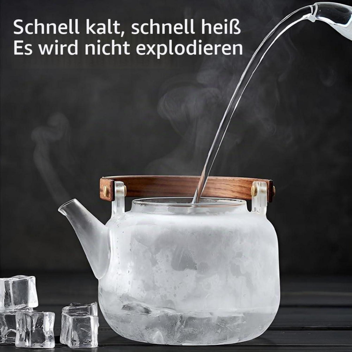 Glas Teekanne mit Sieb 800ml – Für Tee-Liebhaber & Geschenk