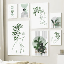 3-teiliges Bohemian Poster Set Grüne Pflanze Bilder