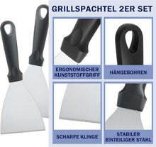 Grillspatel Set Edelstahl Kunststoffgriff BBQ Steak Teppanyaki