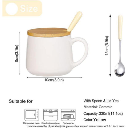 Keramiktasse Esel mit Deckel & Löffel – Süße Kaffeetasse Geschenk