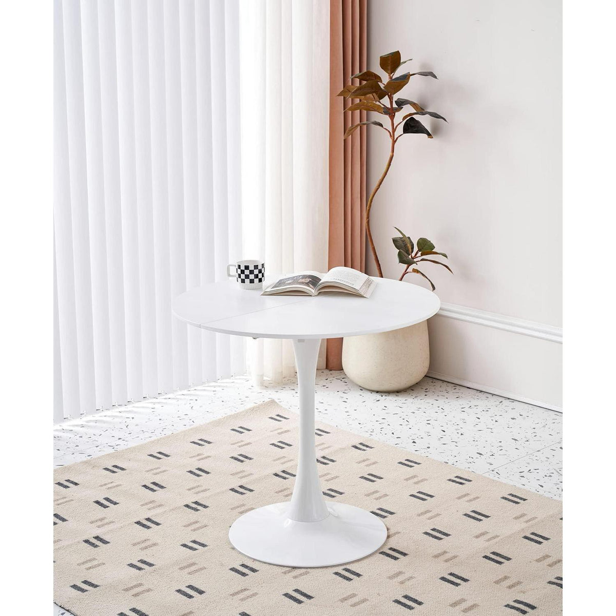 Runder Esstisch Weiß 80cm – Modern & Lässig