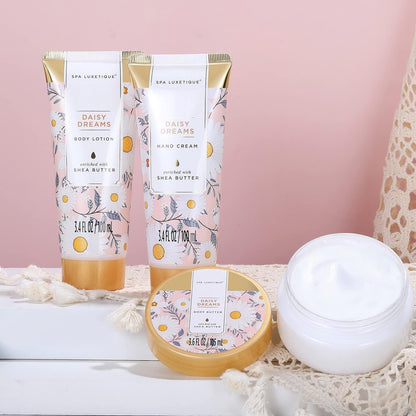 15-teiliges Spa Luxetique Beauty Set mit Handtasche, Gänseblümchen Duft