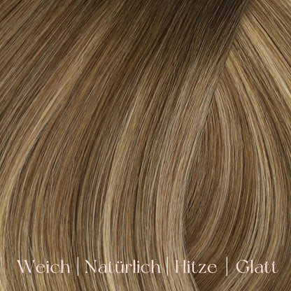 Echthaar Clip-In Haarverlängerung Braun Blond Balayage Ombre