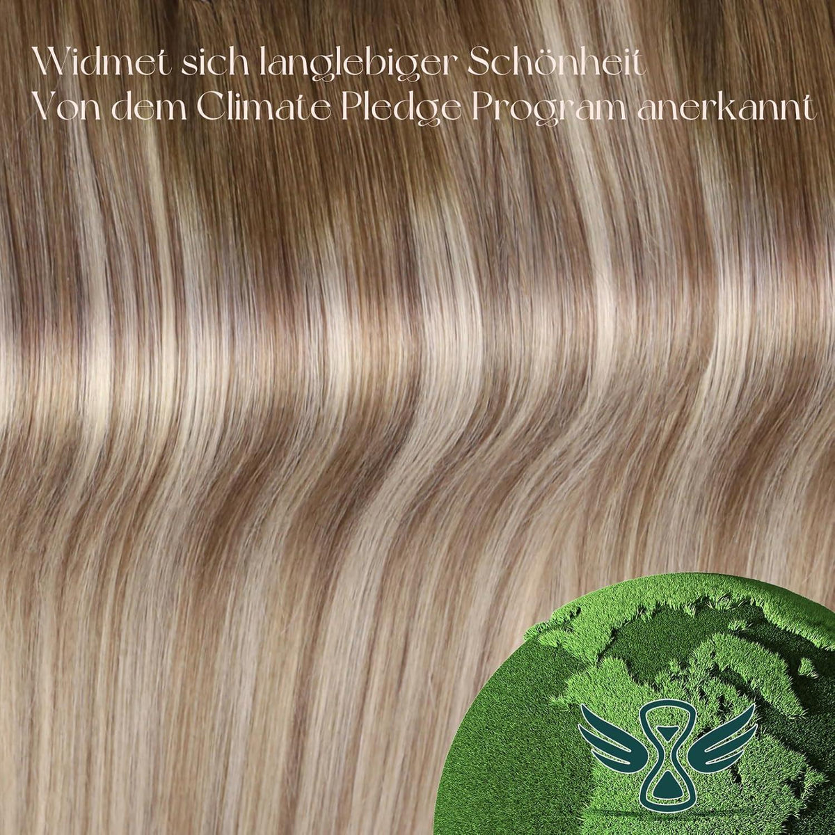 Clip-In Haarverlängerung Echthaar Balayage Braun Ombre
