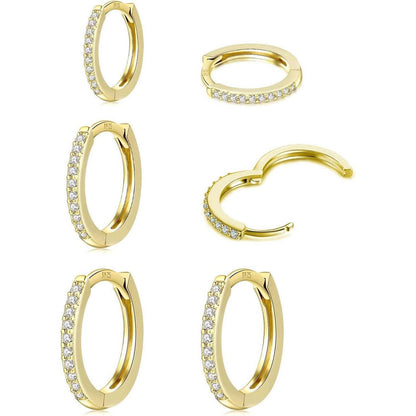 Creolen Silber 925 Set für Damen & Herren – Gold & Silber
