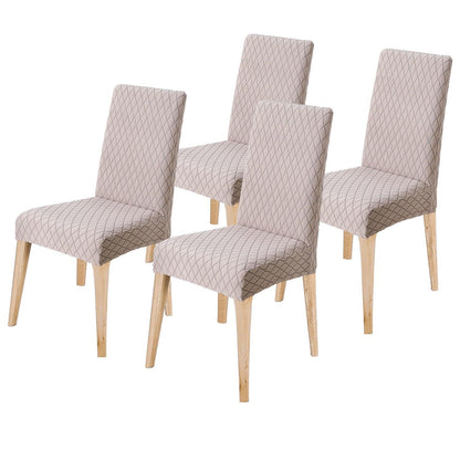 Stuhlhussen Set 4er – Taupe | Abnehmbar & Waschbar