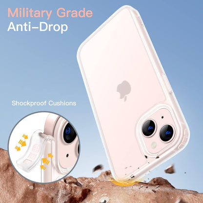 iPhone 13 Hülle matt durchscheinend, stoßfest Militärstandard